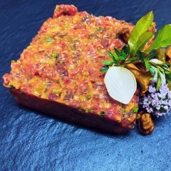 Tartare de bœuf « Race d’Hérens » et sauce