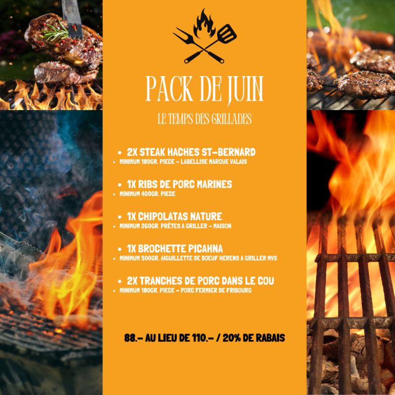 Pack de juin, le temps des grillades