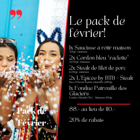 Le pack du mois de février 20% de rabais