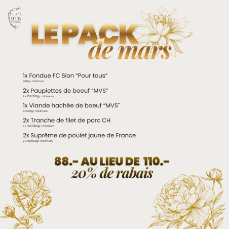 Le Pack de Mars 20% de rabais