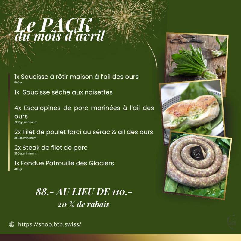 Le Pack d'Avril 20% de rabais
