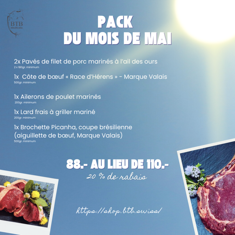 Le Pack de Mai 20% de rabais