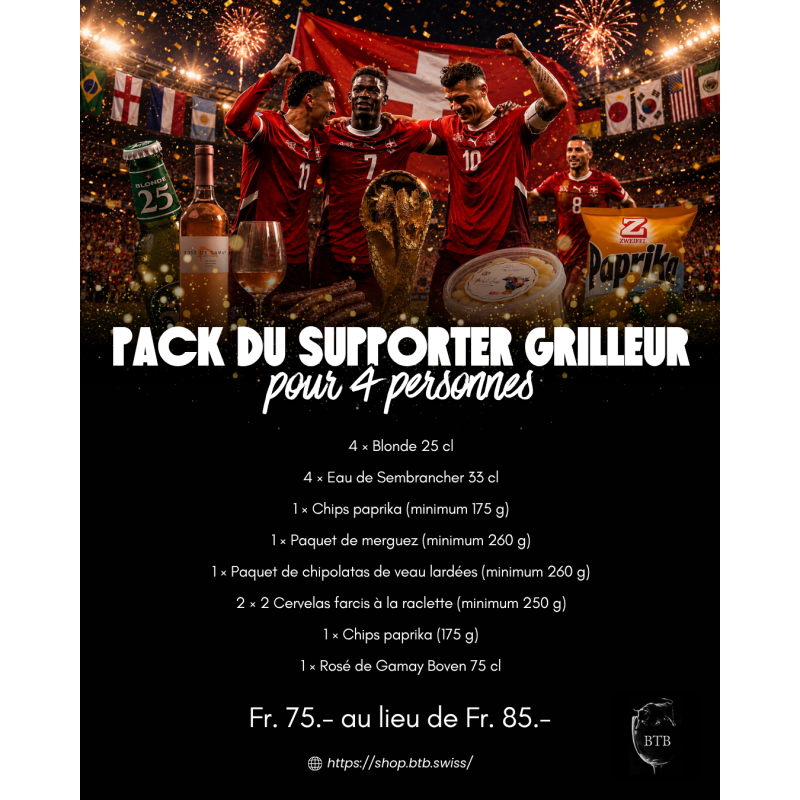 PACK DU SUPPORTER GRILLEUR (4 personnes)